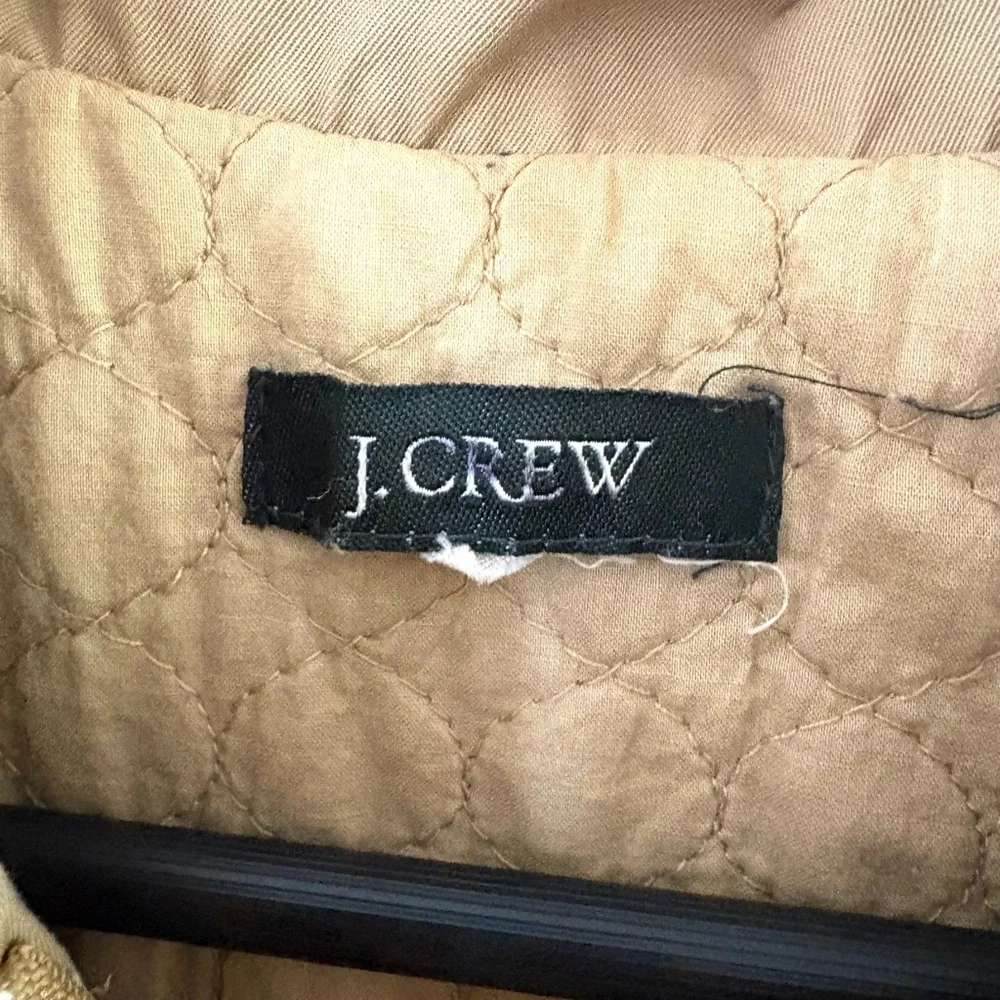 J. Crew Beige Hooded Jacket with Metal Accents